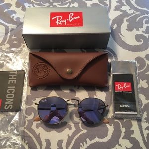 Ray Ban lilac brushed bronze mirror sunglasses